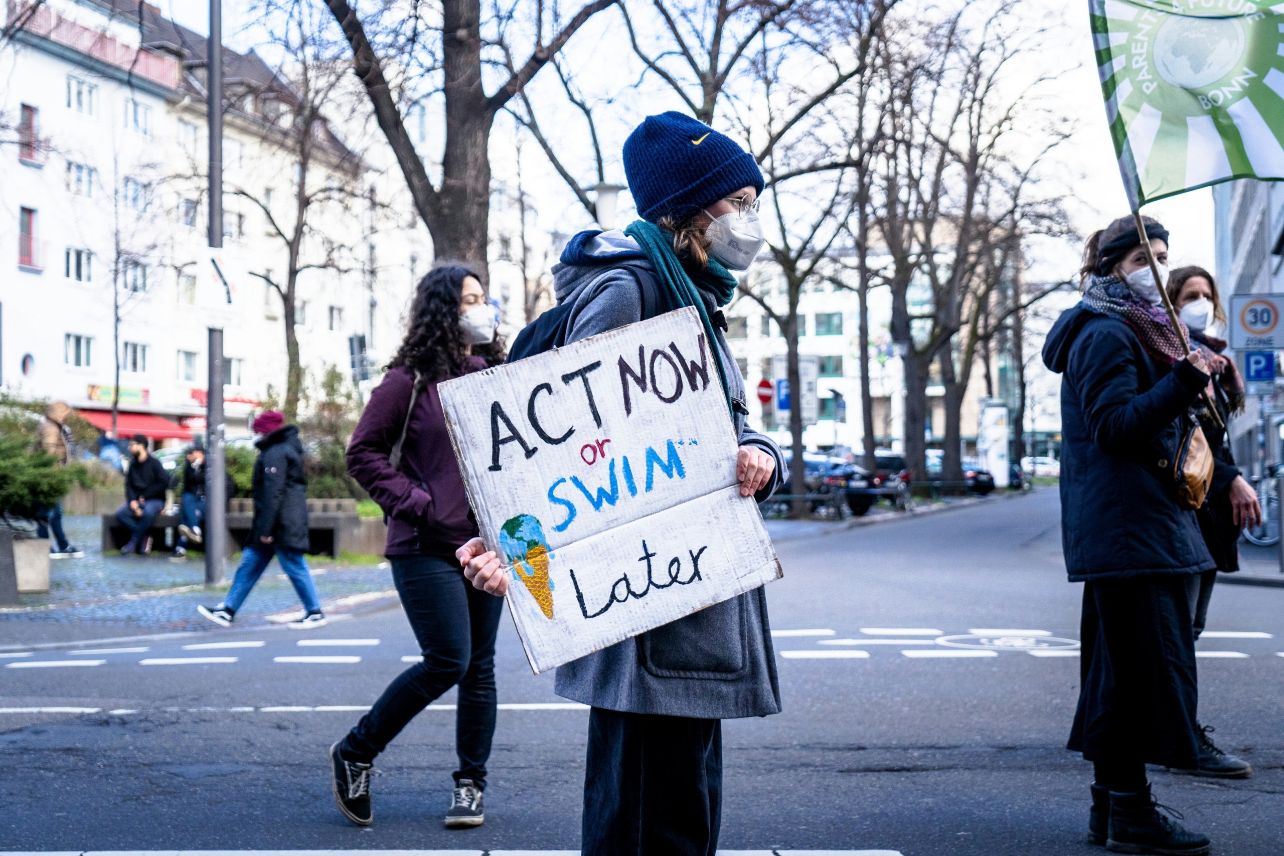 © Mika Baumeister Photo of climate demonstrators